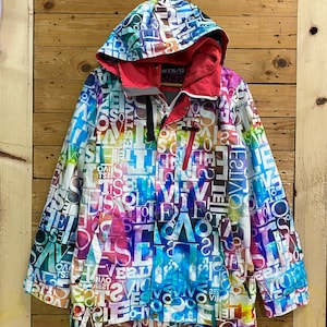 Jaqueta de esqui vintage ESTIVO multicolor feminina tamanho L serve M