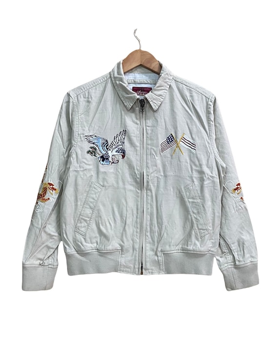 Vintage PX AVIREX Sukajan Jacket Embroidery Dragons & Eagles Size