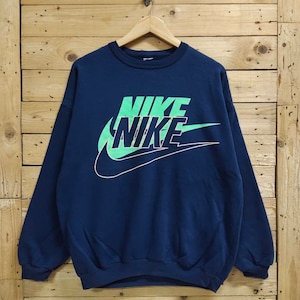 Vintage NIKE block letter big swoosh crewneck sweatshirt size L