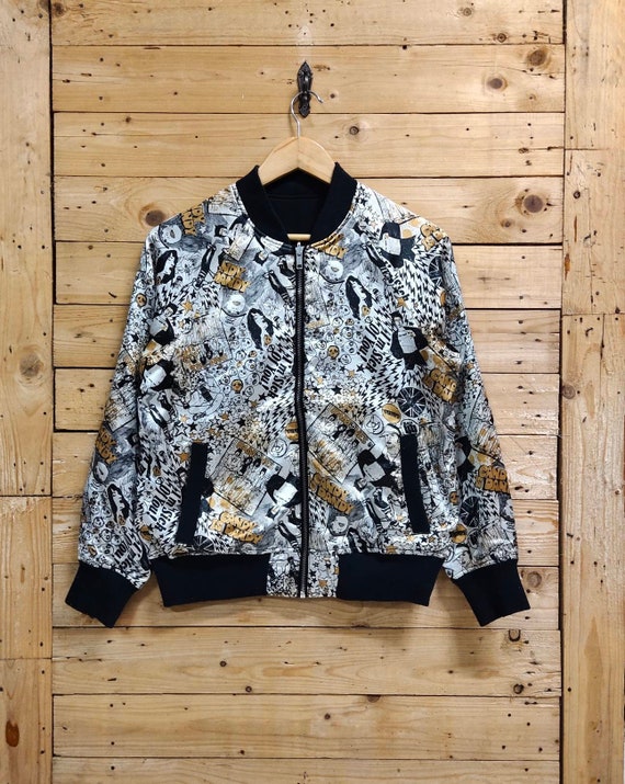 Punk grunge band overprint reversible jacket size
