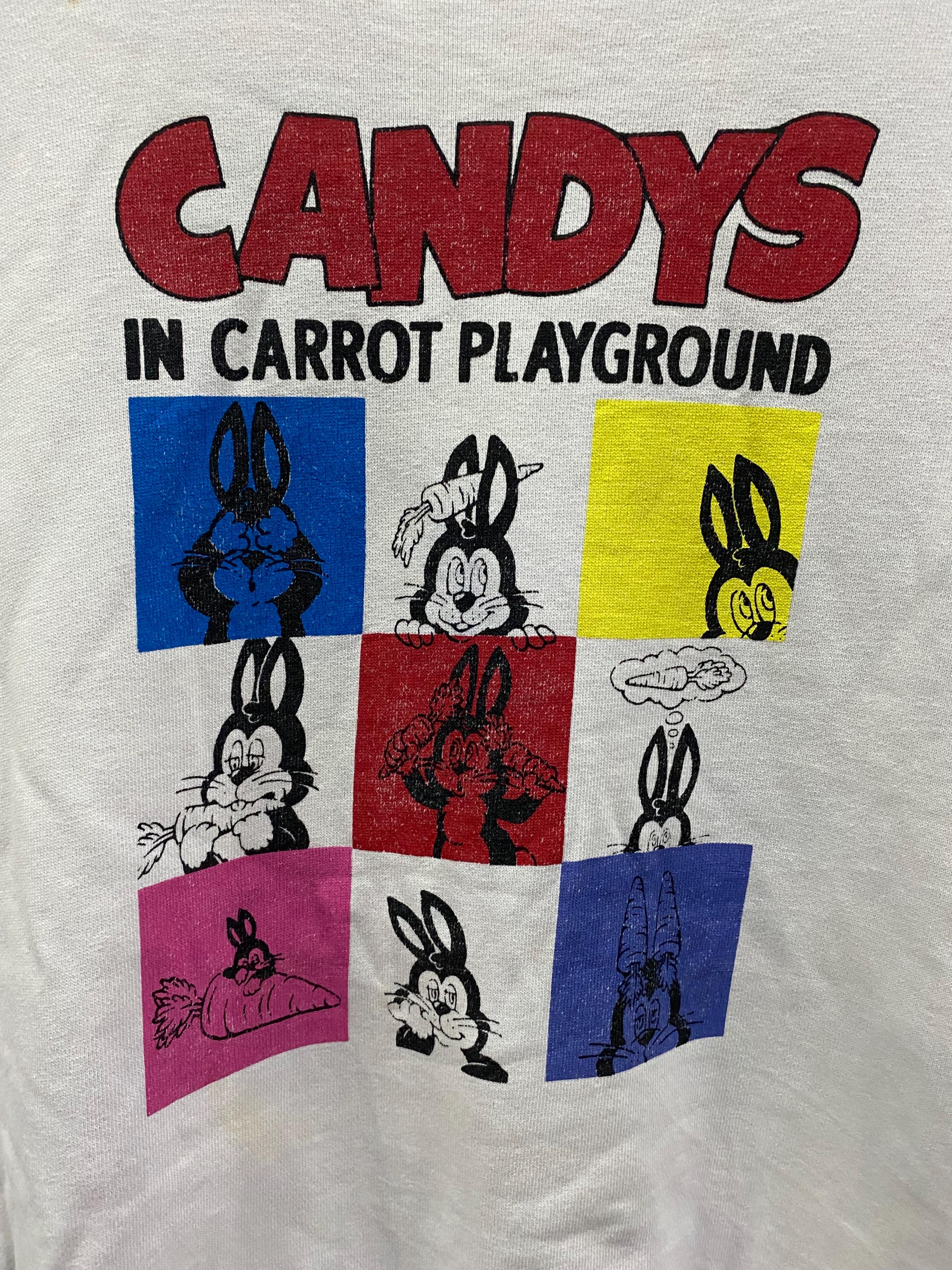 Vintage Japan Candy Stripper Candys in Carrots Playground Cartoon 