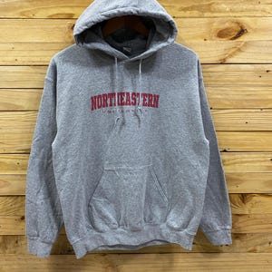 NORTHEASTERN UNIVERSITY spellout hoodies sweatshirt size M