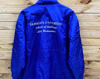 Vintage YONEX Yamaga University Coach Jacket Size XL - Etsy