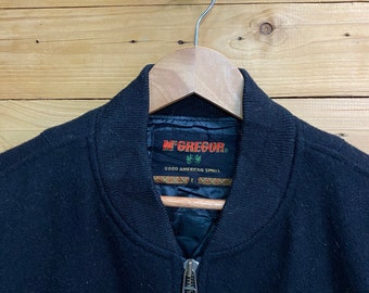 Vintage Mcgregor Wool Bomber Jacket Size L Fits M - Etsy