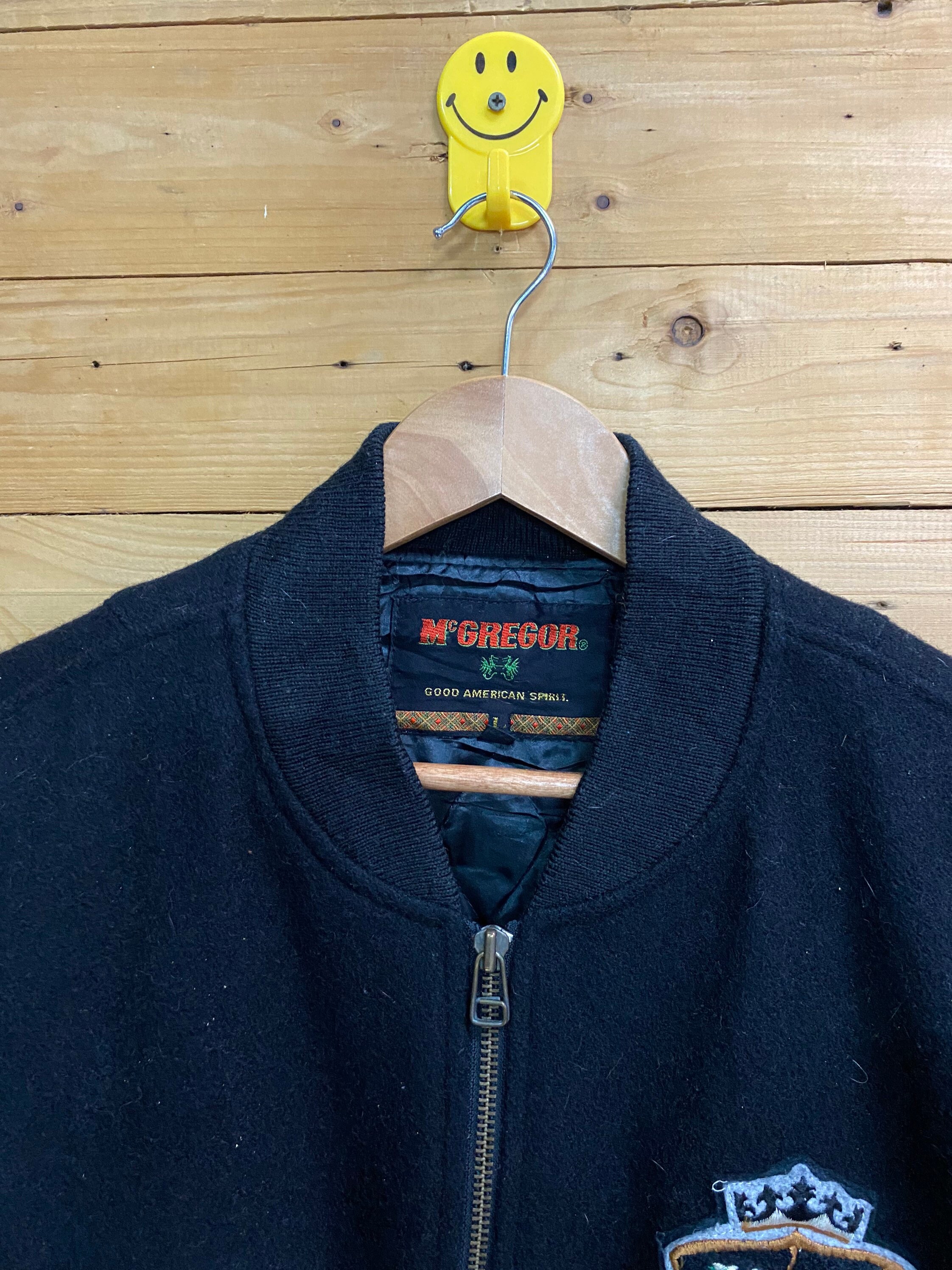 ジャケット・アウター 80s vintage McGREGOR wool bomber jacket Vintage Mcgregor Wool Bomber Jacket Size L Fits M - Etsy