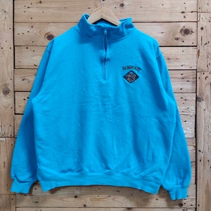 Vintage HAWAII half zipper sweatshirt embroidery small logo size XL