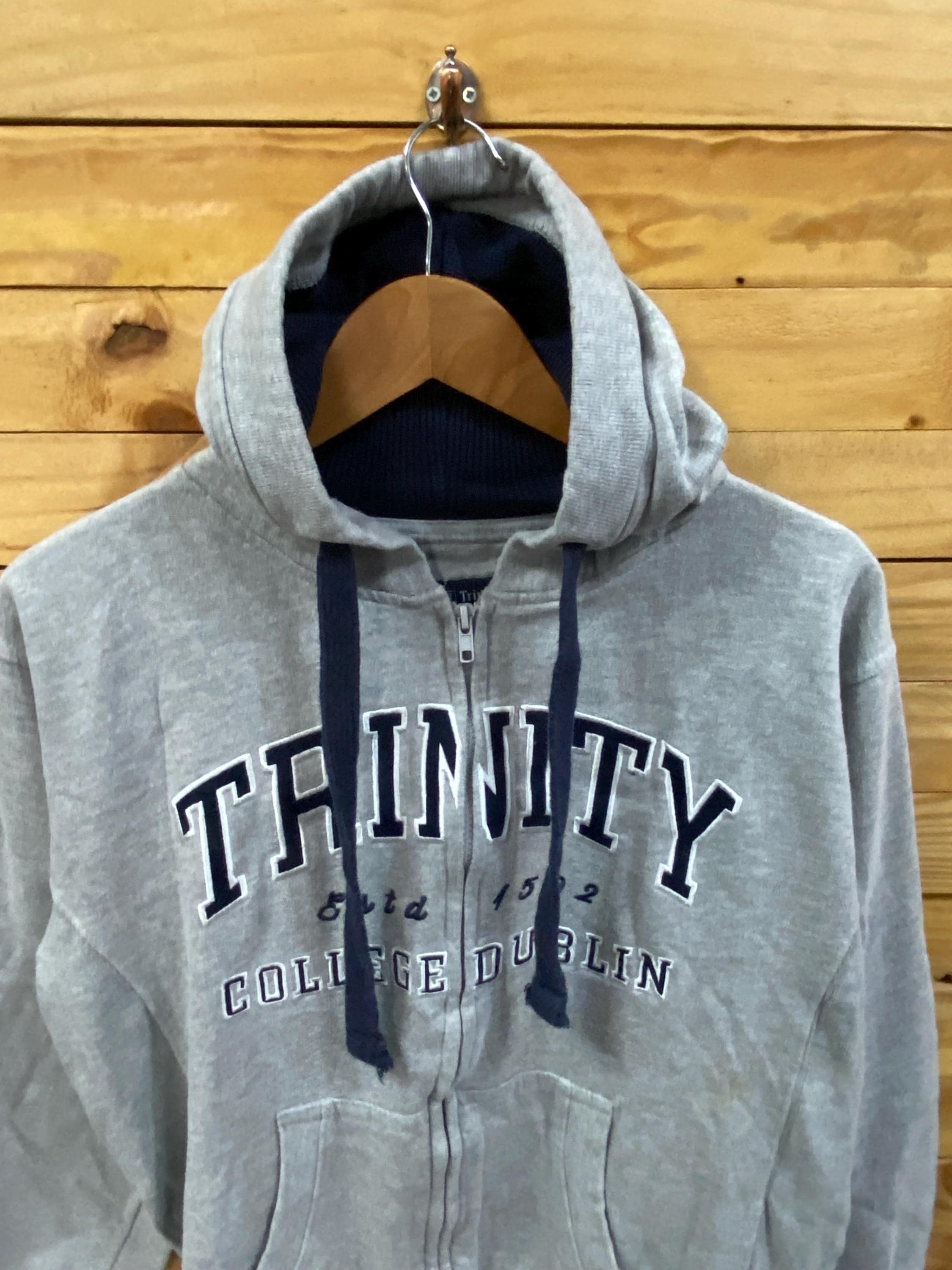 Vintage TRINITY College Dublin Zipper Hoodie Sweatshirt Size M - Etsy