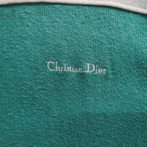 Vintage CHRISTIAN DIOR monsieur embroidery small script colorblock sweatshirt shops size M