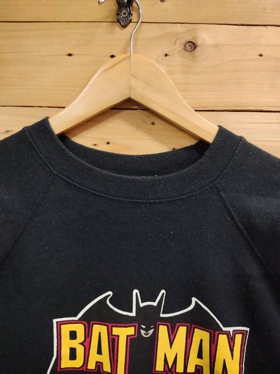 Vintage late 80s BATMAN big logo crewneck sweatsh… - image 2