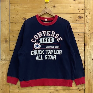 Vintage CONVERSE chuck tylor big logo crewneck sweatshirt size L