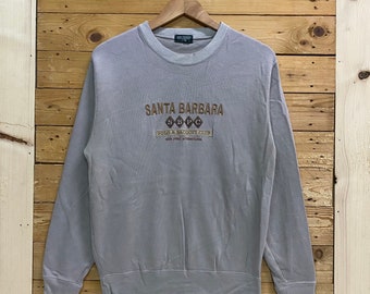 Vintage SANTA BARBARA-tröja med broderad logotyp, storlek M