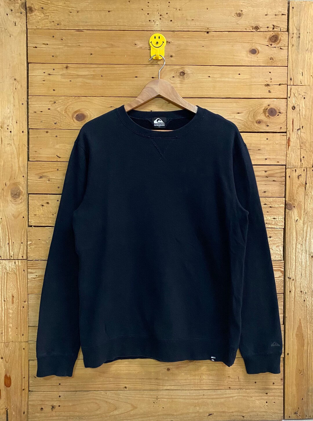 Buy Vintage QUIKSILVER Embroidery Small Logo Crewneck Sweatshirt Size L Fits M Online in India