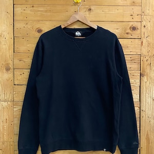 Vintage QUIKSILVER embroidery small logo crewneck sweatshirt size L fits M