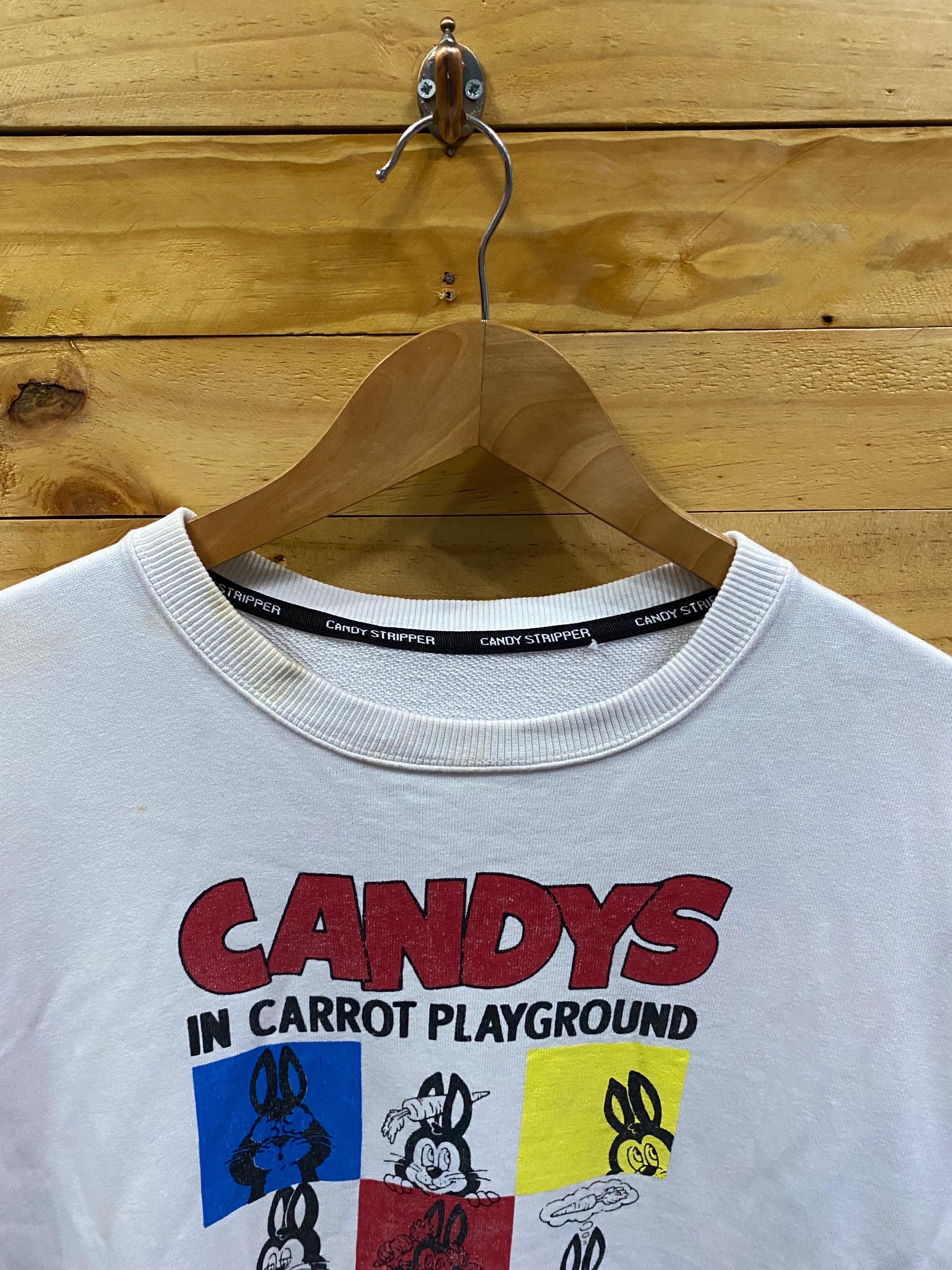 Vintage Japan Candy Stripper Candys in Carrots Playground Cartoon 