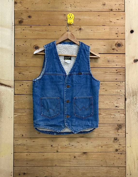 Wrangler sherpa best sale lined denim vest