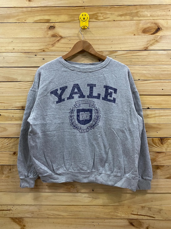 Felpa con logo grande YALE UNIVERSITY taglia L Etsy Italia