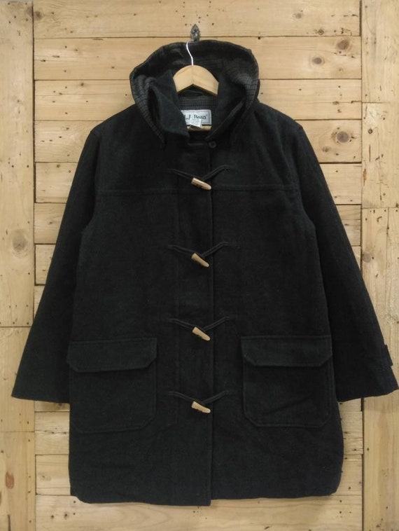 Vintage L.L BEAN toggle duffle coat black women's