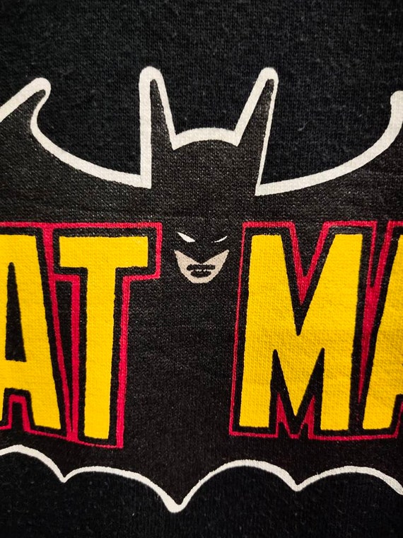Vintage late 80s BATMAN big logo crewneck sweatsh… - image 4