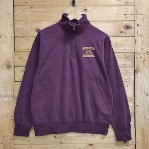 Vintage UNIVERSITY of MINNESOTA embroidery small logo half zipped sweatshirt size M