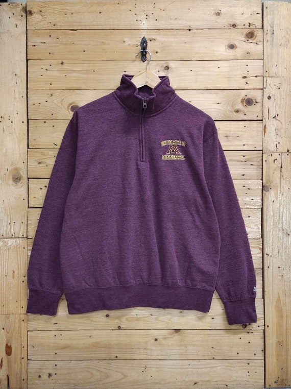 Vintage UNIVERSITY of MINNESOTA Embroidery Small Logo Half Zipped