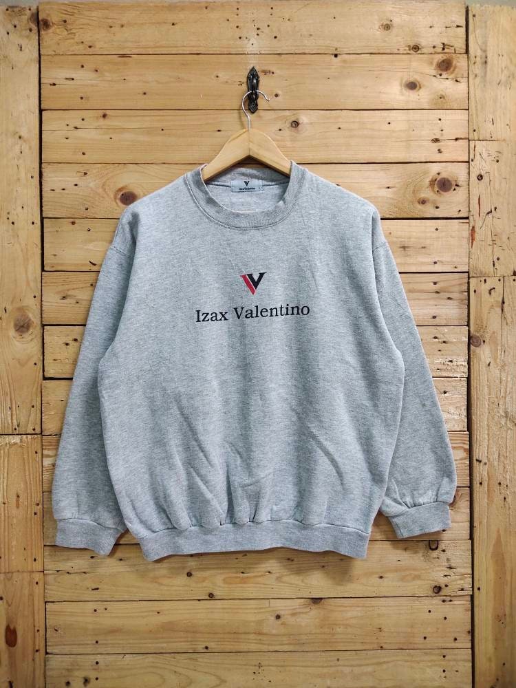 Vintage IZAX VALENTINO Big Spellout Crewneck Sweatshirt Size L 