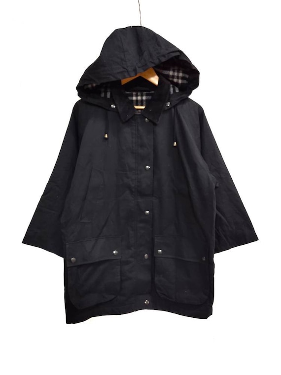 Vintage BURBERRY'S hoodie field jacket dark blue s