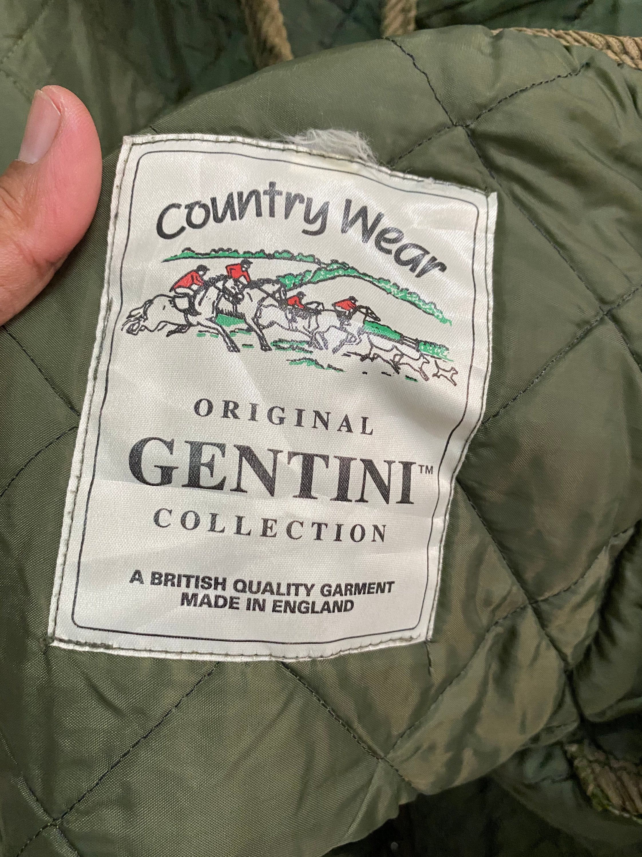 Vintage GENTINI COLLECTION Quilted Jacket Made in England Size L 