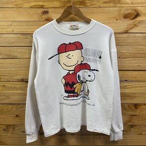Vintage Peanuts SNOOPY & CHARLIE brown crewneck sweatshirt size M