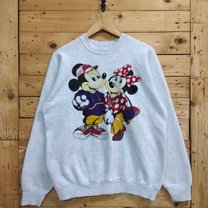 Vintage MICKEY & MINNIE mouse big printed crewneck sweatshirt size XL fits M