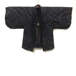 Vintage japanese traditional haori jacket kimono cardigan jacket paisley design on gray size fits M