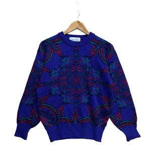 Vintage japan SANKO LIFE abstract knitwear sweater size M
