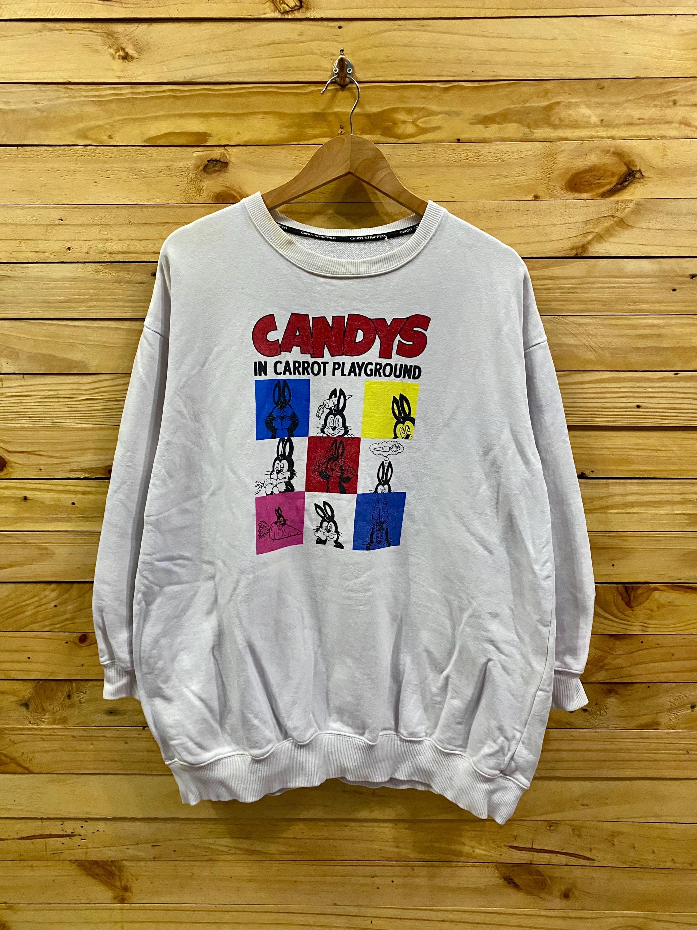 Vintage Japan Candy Stripper Candys in Carrots Playground Cartoon 