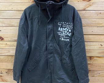Vintage Japanese Brand Growth by Grail Tail Fish Parka Jacket Size