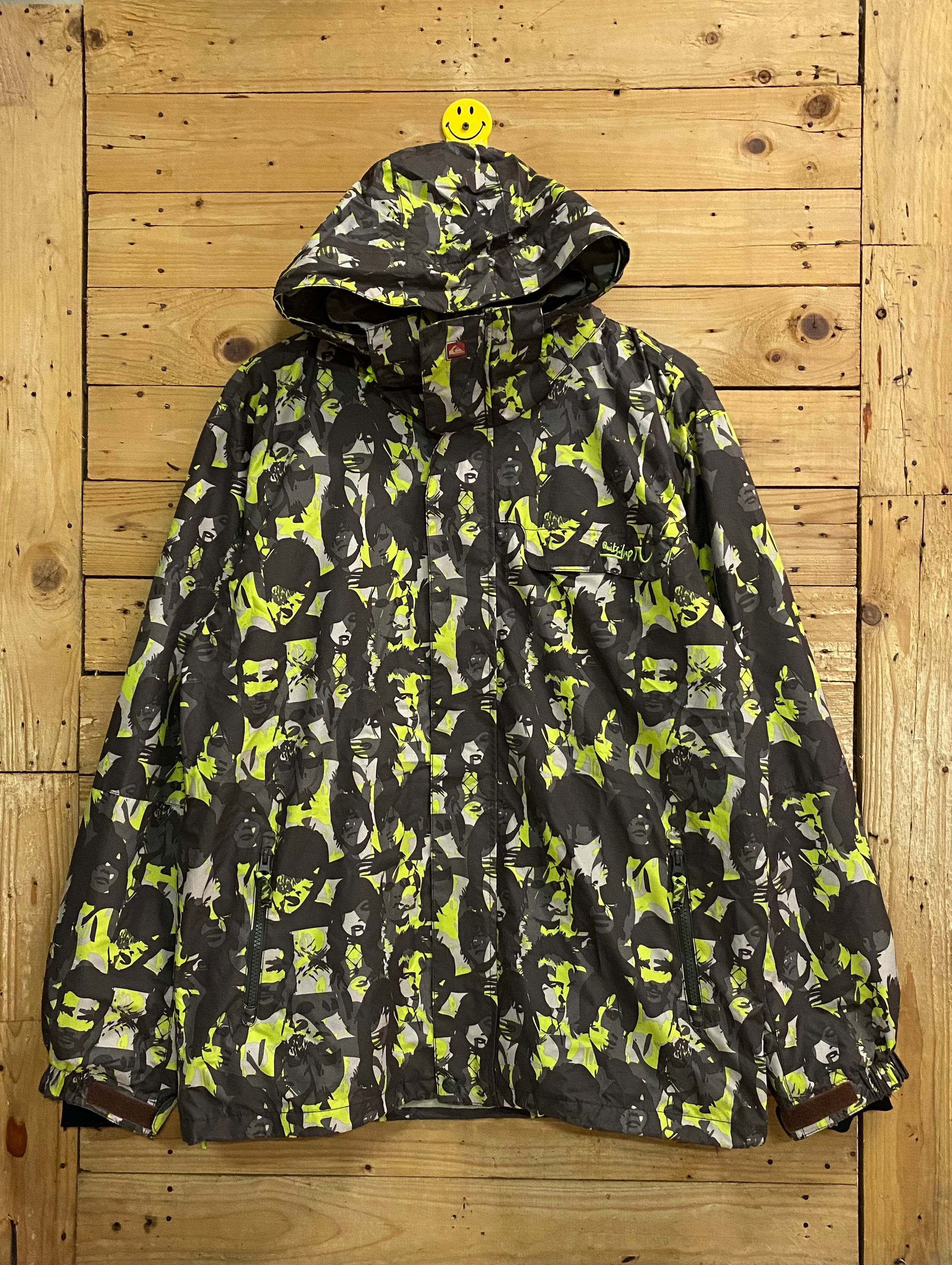 Vintage Quiksilver Australia Jacket Faces 90s Puffer Rare