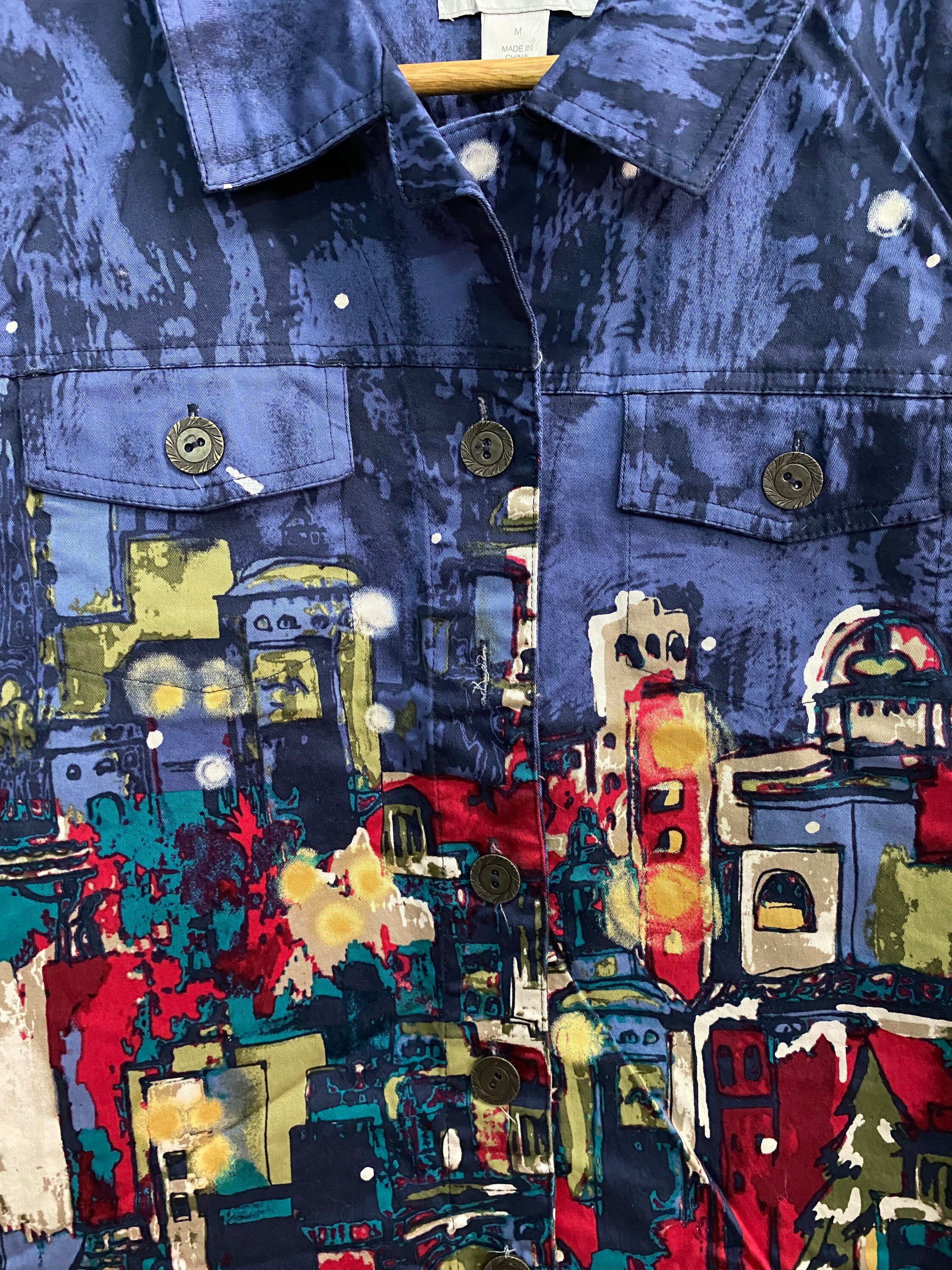 Veste En Jean Noir à Volants Christopher & Banks - Taille MP (petite), Paillettes - Occasion TB