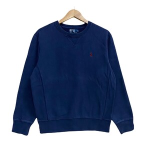 Vintage POLO ralph LAUREN embroidery small pony crewneck sweatshirt size M