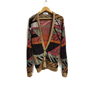 Vintage EQUIPE made in italy multicolor cardigan size 48