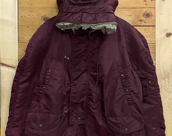 Chaqueta parka vintage ALPHA INDUSTRIES N-3B para el frío, talla L, talla XL