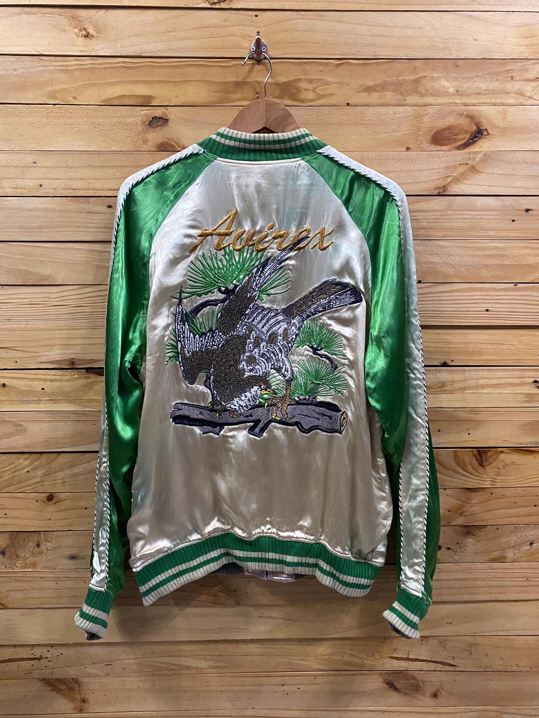 Vintage AVIREX Sukajan Satin Reversible Jacket Size XL Fits M - Etsy