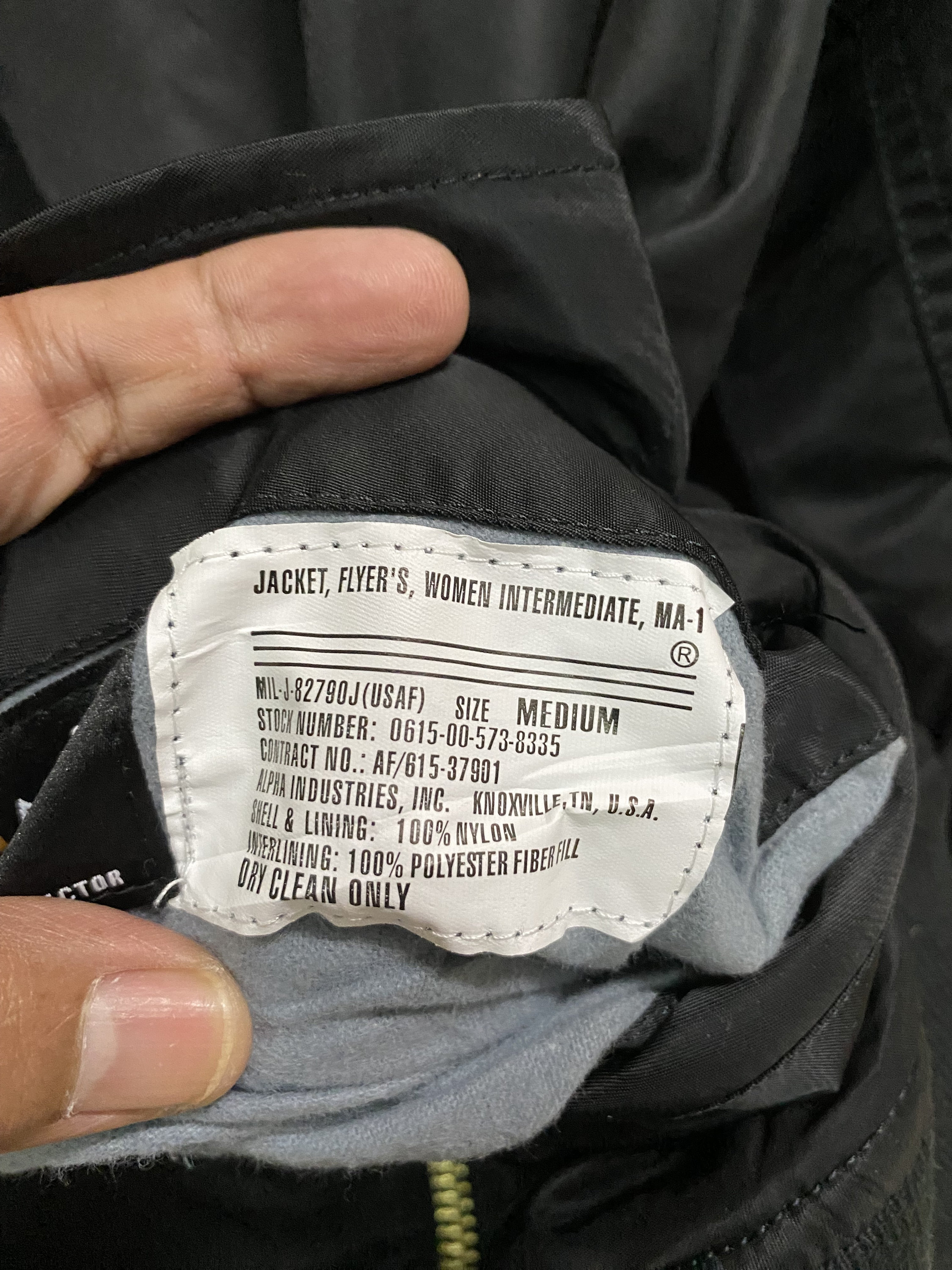 Vintage Ma-1 ALPHA INDUSTRIES Reversible Women's Bomber