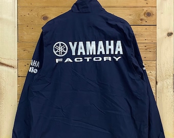 Vintage YAMAHA embroidery zipped jacket size 3L fits XL