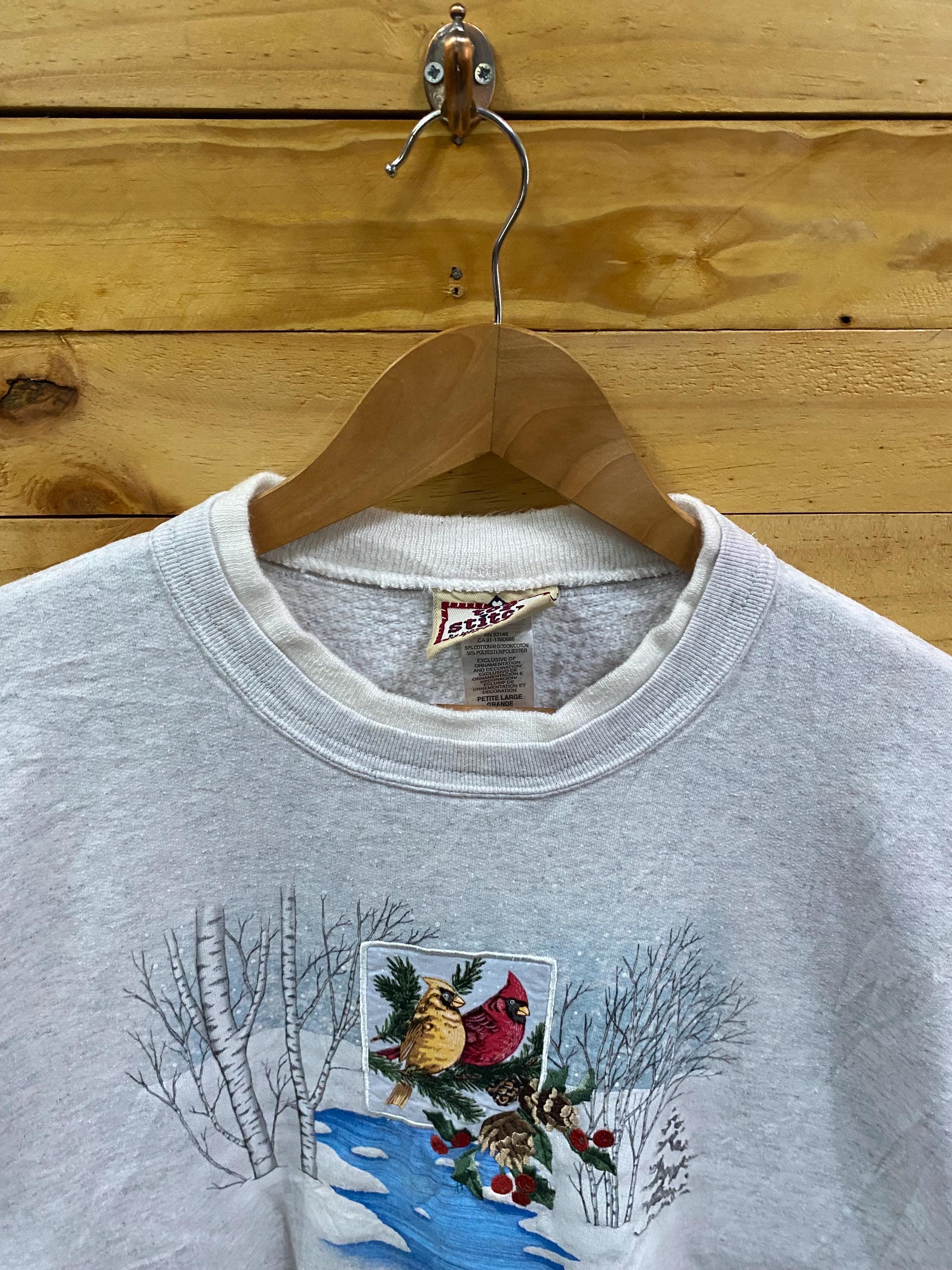 Vintage Top Stitch by Morning Sun Double Neck Sweatshirt Size XL