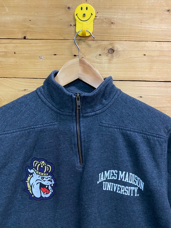 Vintage JAMES MADISON University Half Zipped Sweatshirt Size