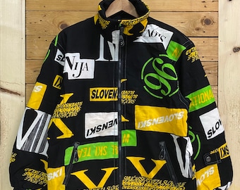 Vintage ELLESSE Vertical Dive Ski Jacket Size L Fits M - Etsy