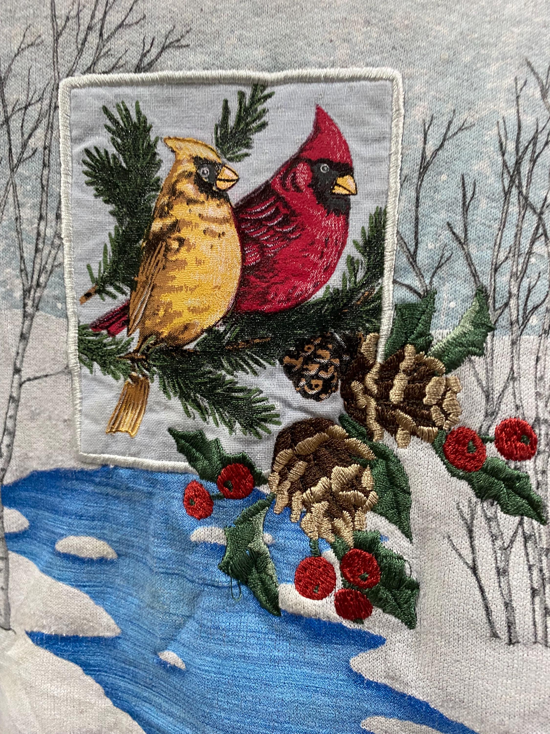 Vintage Top Stitch by Morning Sun Double Neck Sweatshirt Size XL