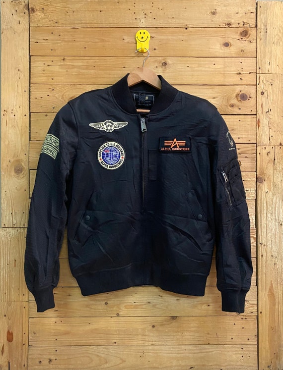 Vintage usaf ALPHA INDUSTRIES flight jacket size … - image 2