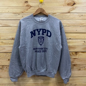 Y2k NYPD new york police department big logo crewneck sweatshirt size M