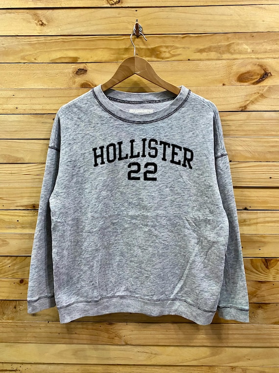 ヴィンテージ　新品Hollister 長袖ニット グレー Sサイズ Vintage Hollister 22 Block Letter Crewneck Sweatshirt Size S Fits