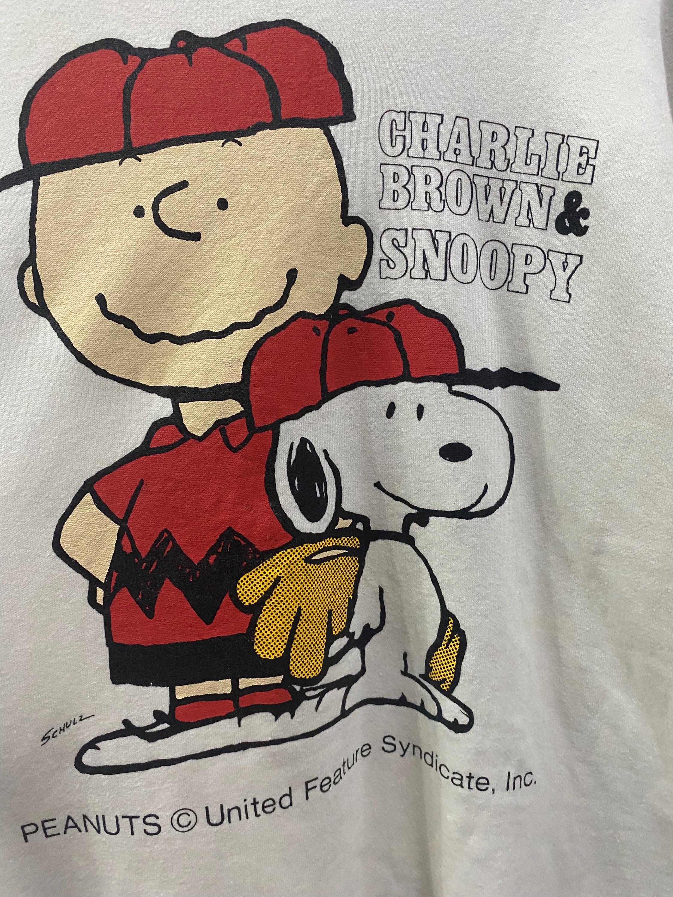 Vintage Peanuts SNOOPY & CHARLIE Brown Crewneck Sweatshirt Size M 