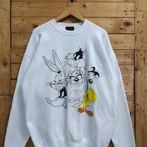 Vintage garment graphic warner bros cartoon character crewneck sweatshirt size XL